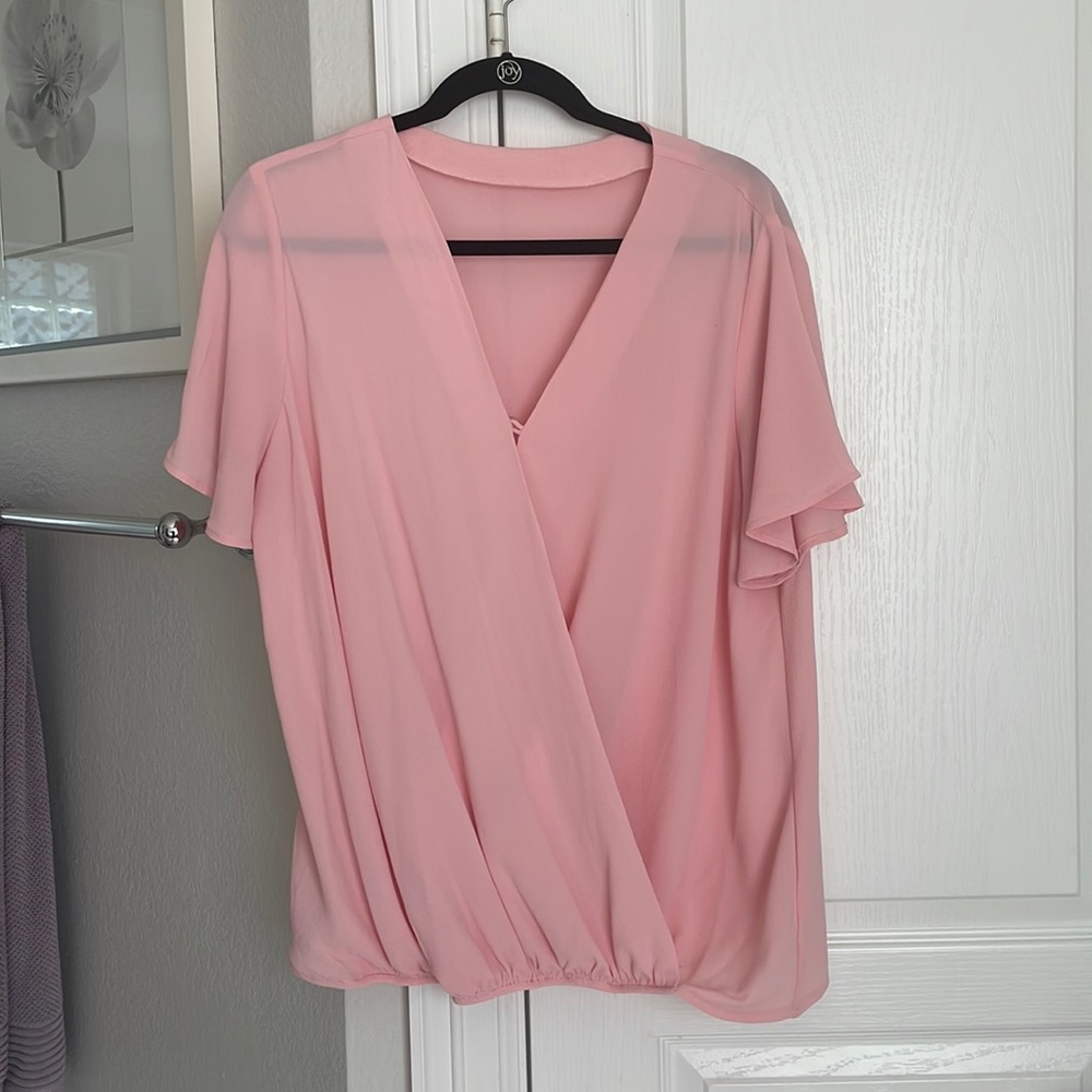Pink wrap style top